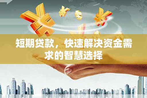 浦东短期贷款，快速解决资金需求的智慧选择