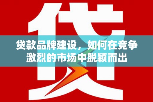 浦东贷款品牌建设，如何在竞争激烈的市场中脱颖而出