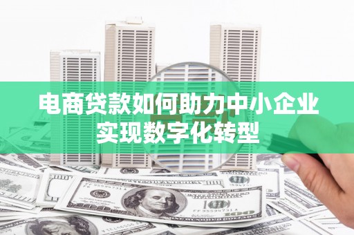 浦东电商贷款如何助力中小企业实现数字化转型