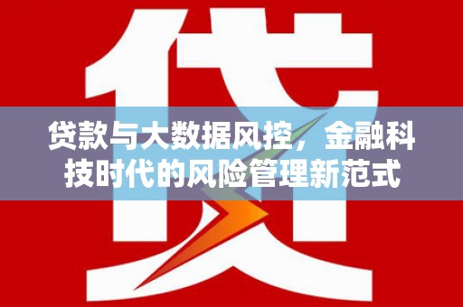 浦东贷款与大数据风控，金融科技时代的风险管理新范式