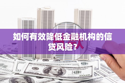 浦东如何有效降低金融机构的信贷风险？