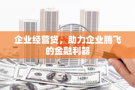 浦东企业经营贷，助力企业腾飞的金融利器