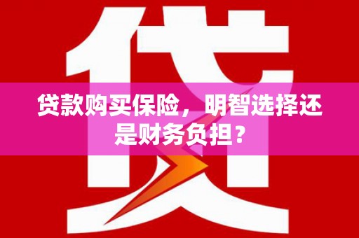 浦东贷款购买保险，明智选择还是财务负担？