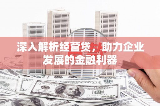 浦东深入解析经营贷，助力企业发展的金融利器