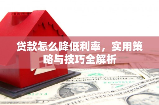 浦东贷款怎么降低利率，实用策略与技巧全解析