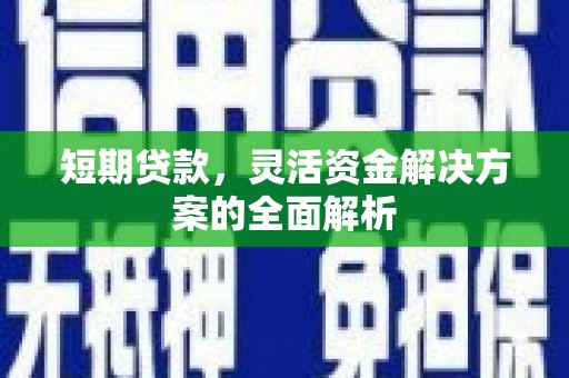 浦东短期贷款，灵活资金解决方案的全面解析