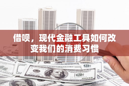 浦东借呗，现代金融工具如何改变我们的消费习惯