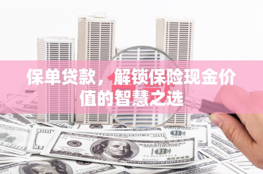 浦东保单贷款，解锁保险现金价值的智慧之选