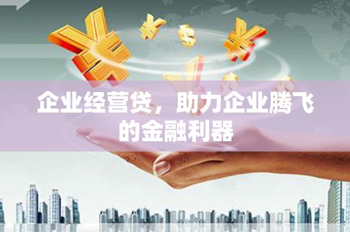 浦东企业经营贷，助力企业腾飞的金融利器
