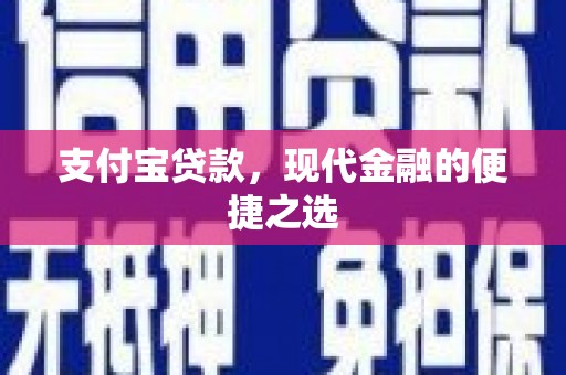 浦东支付宝贷款，现代金融的便捷之选