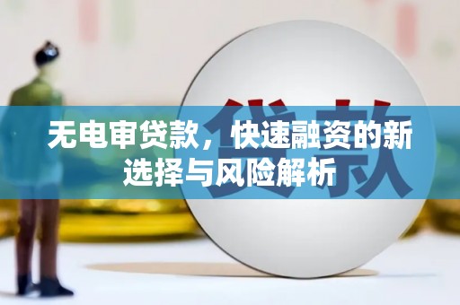 浦东无电审贷款，快速融资的新选择与风险解析