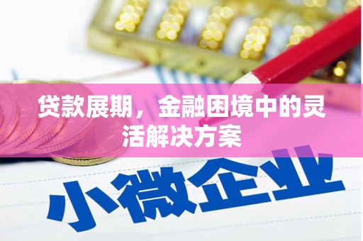 浦东贷款展期，金融困境中的灵活解决方案