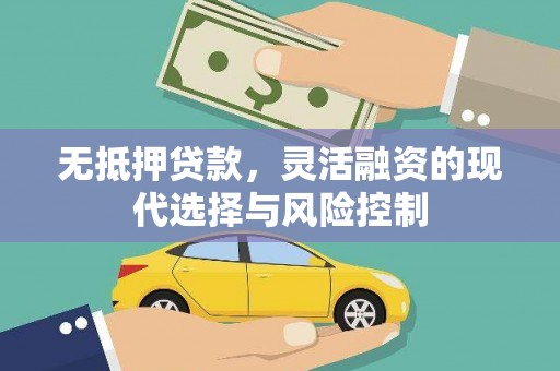 浦东无抵押贷款，灵活融资的现代选择与风险控制