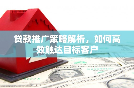浦东贷款推广策略解析，如何高效触达目标客户