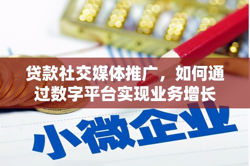 浦东贷款社交媒体推广，如何通过数字平台实现业务增长
