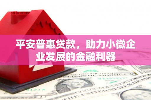 浦东平安普惠贷款，助力小微企业发展的金融利器