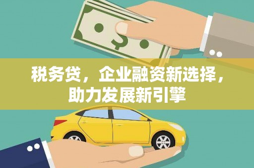 浦东税务贷，企业融资新选择，助力发展新引擎