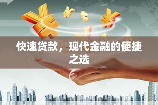 浦东快速贷款，现代金融的便捷之选