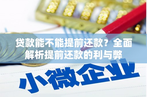 浦东贷款能不能提前还款？全面解析提前还款的利与弊