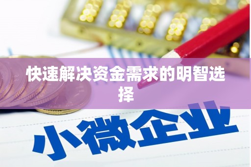 浦东快速解决资金需求的明智选择